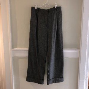 Zara wide leg herringbone trousers size large